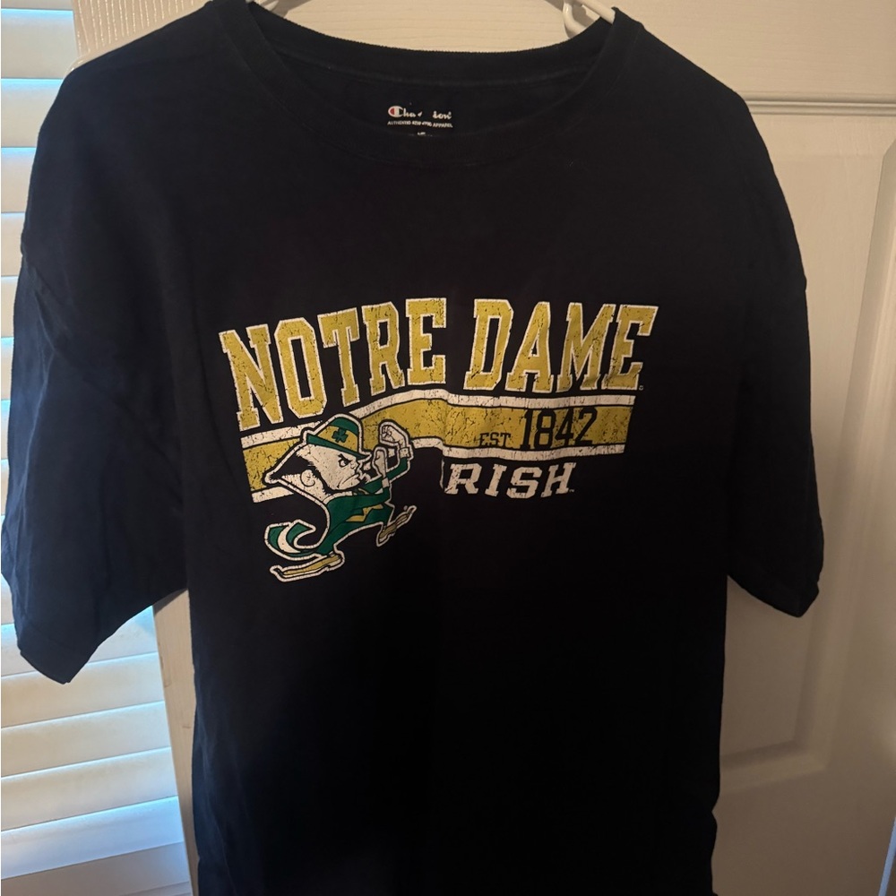 Champion Notre Dame Graphic Tee - Black and Yellow